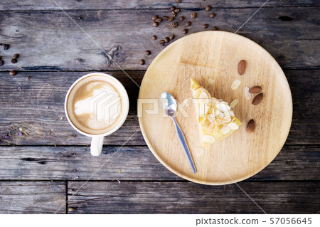Coffee cup with top view background. Coffee cup with top view background. 57056645