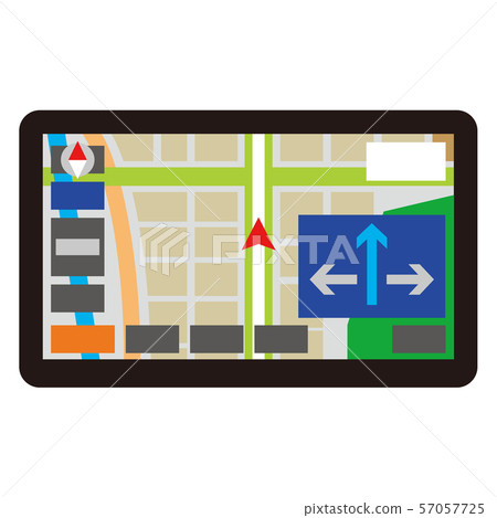Car navigation system - Stock Illustration [57057725] - PIXTA