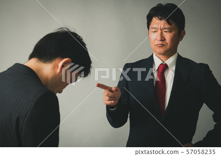 Business man boss subordinate power harassment sermon 57058235