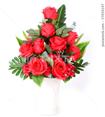 flowers in vase isolated flowers in vase isolated 57059147