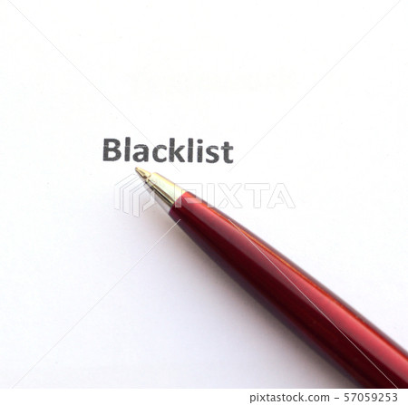 Blacklist with pen Blacklist with pen 57059253