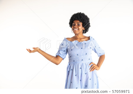 Portrait of beautiful woman isolated on white studio background Portrait of beautiful woman isolated on white studio background 57059971