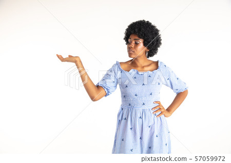 Portrait of beautiful woman isolated on white studio background Portrait of beautiful woman isolated on white studio background 57059972