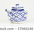 Antique teapot isolated on white background 57060246
