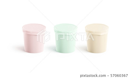 Download Blank Colored Ice Cream Bucket Mockup Set Side Stock Illustration 57060367 Pixta