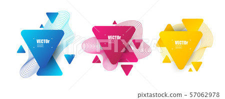 Modern set of abstract banner 57062978