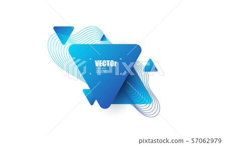 Gradient Blue triangle geometric background 57062979