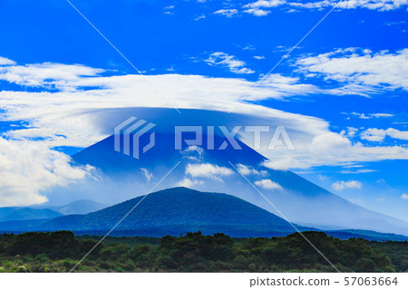 Mt. Fuji covered with a cloud Mt. Fuji covered with a cloud 57063664