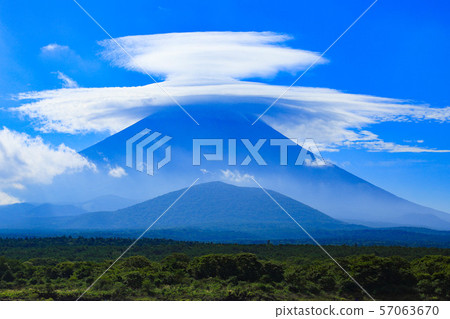 Mt. Fuji covered with a cloud Mt. Fuji covered with a cloud 57063670
