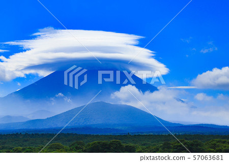Mt. Fuji covered with a cloud 57063681