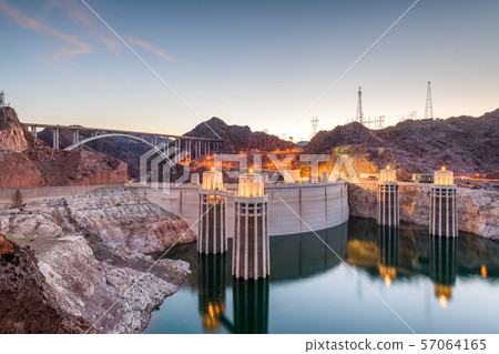 Hoover Dam at Twilight 57064165