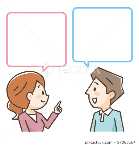 Married couple speech bubble Married couple speech bubble 57066164