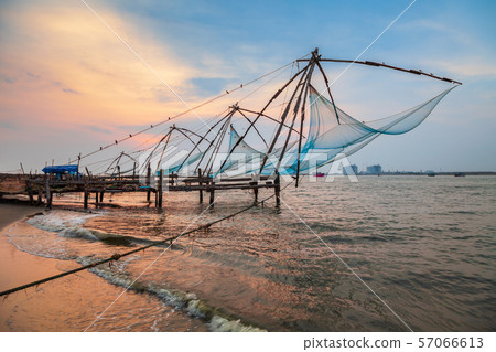 Chinese fishing nets in Cochin 57066613