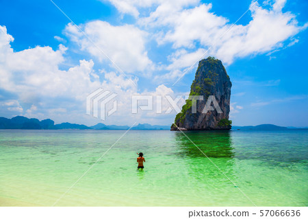 Clear water beach in Thailand 57066636