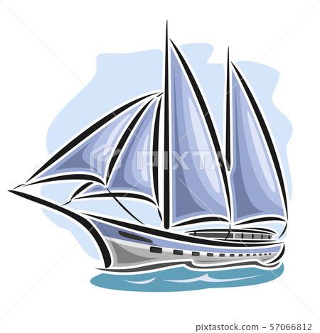 Vector logo of sailing yacht Vector logo of sailing yacht 57066812