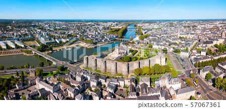 Angers aerial panoramic view, France 57067361