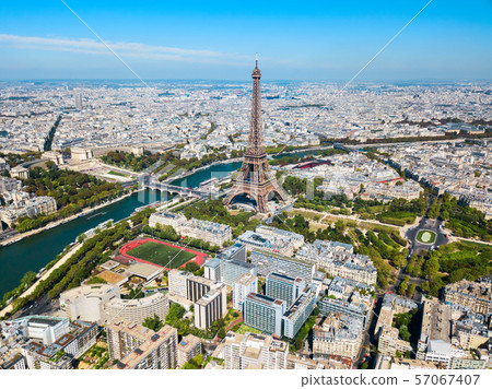 Eiffel Tower aerial view, Paris Eiffel Tower aerial view, Paris 57067407