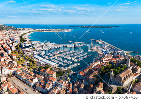 Cannes aerial panoramic view, France Cannes aerial panoramic view, France 57067410