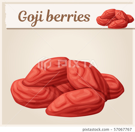 Dried Goji berries icon. Vector illustration 57067767