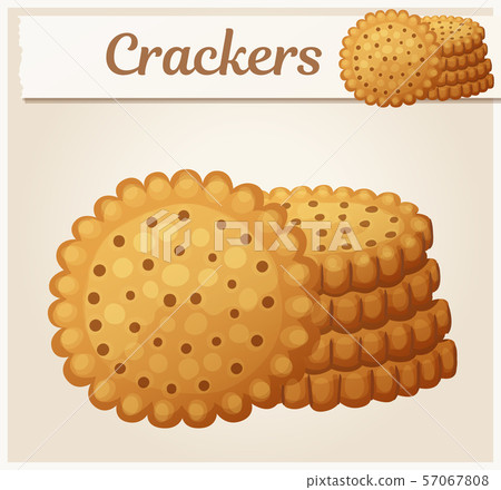 Round crackers cookies Round crackers cookies 57067808