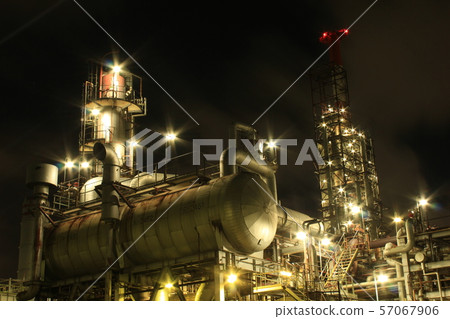 Factory night view Factory night view 57067906