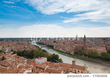 World cultural heritage Verona cityscape Italy 57068806