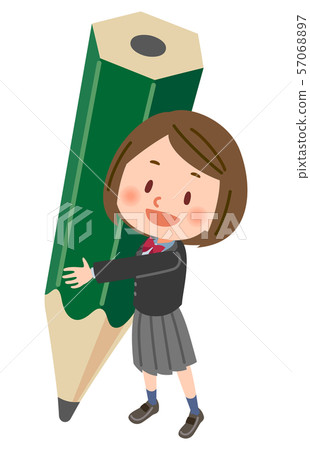 Student with pencil Student with pencil 57068897