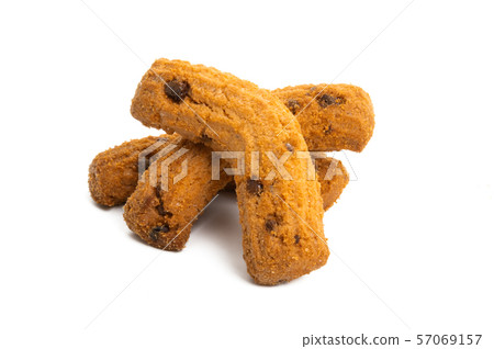 cookies with chocolate drops isolated 57069157