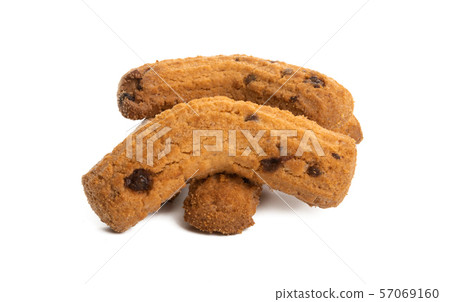 cookies with chocolate drops isolated cookies with chocolate drops isolated 57069160