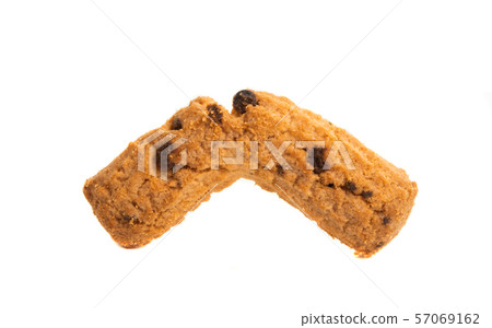 cookies with chocolate drops isolated cookies with chocolate drops isolated 57069162
