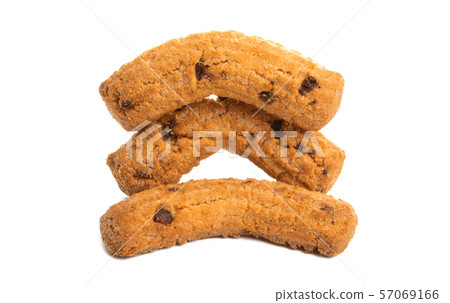 cookies with chocolate drops isolated cookies with chocolate drops isolated 57069166