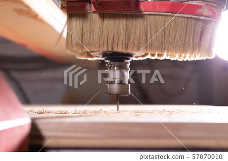 wood, metal, production concept - the cutting instrument, focus at the cutting process 57070910