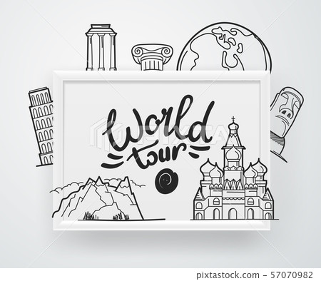 World tour concept. Vector illustration World tour concept. Vector illustration 57070982