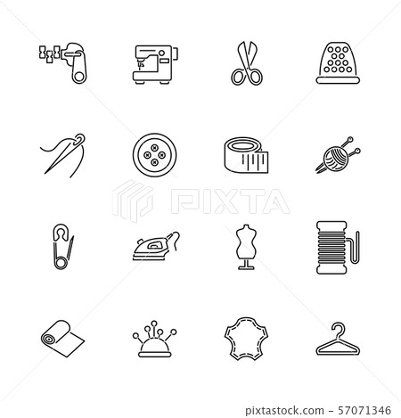 Tailoring - Flat Vector Icons 57071346