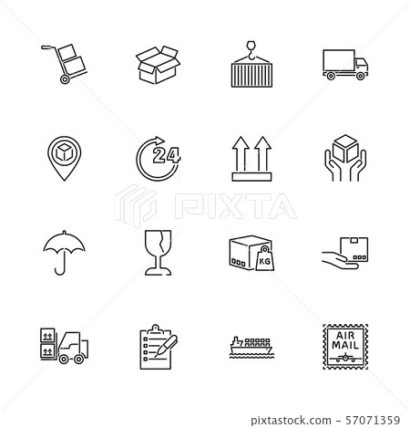 Logistics - Flat Vector Icons Logistics - Flat Vector Icons 57071359