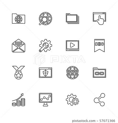 Seo - Flat Vector Icons - Stock Illustration [57071366] - PIXTA