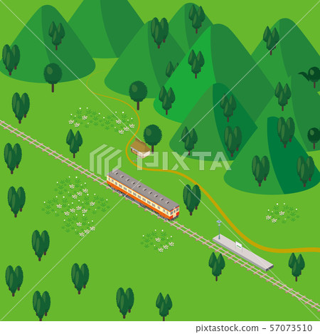 Countryside and train Kiha 22 57073510