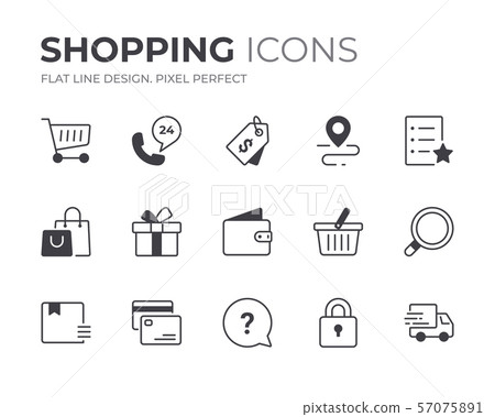 Shopping and Retail Icons Set Shopping and Retail Icons Set 57075891