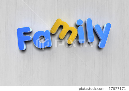 Family text 3d. Family text 3d. 57077171