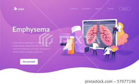 Chronic obstructive pulmonary disease landing page concept Chronic obstructive pulmonary disease landing page concept 57077196
