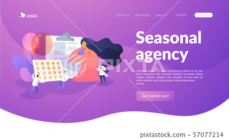 Seasonal allergy landing page concept 57077214
