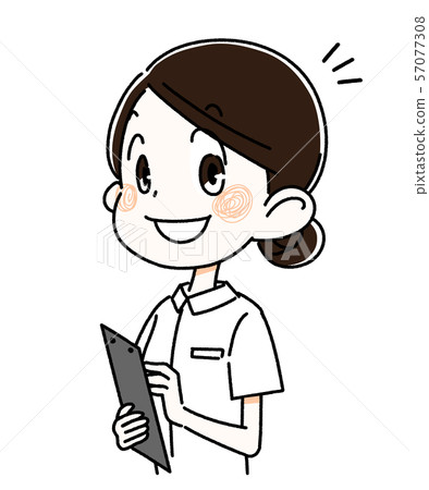 Nurse woman with binder 57077308