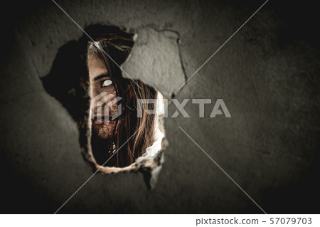 Killer or Zombie woman. 57079703