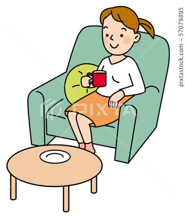 Relaxing on the sofa 57079895