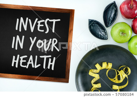 Invest in your health , Healthy lifestyle concept Invest in your health , Healthy lifestyle concept 57080184