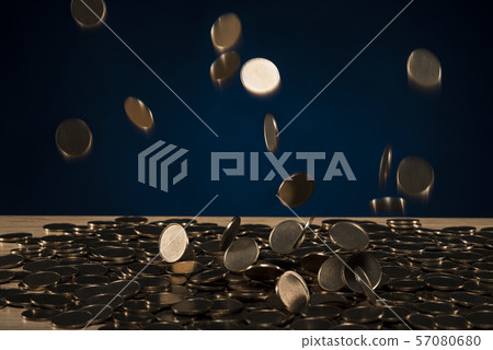 Falling gold coins Falling gold coins 57080680