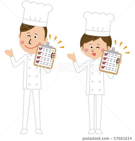 Chef men and women have a checklist