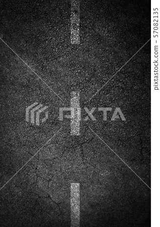 3D Crack asphalt texture with white dashed line 3D Crack asphalt texture with white dashed line 57082135