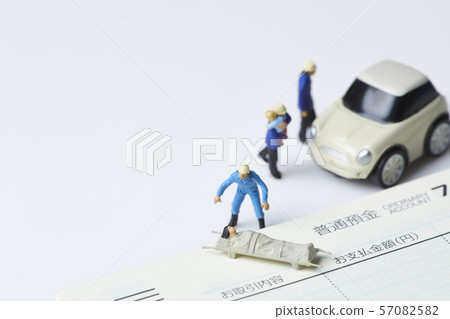 Miniature image of white background about car and budget 57082582