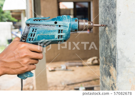 Drill machine drilling a cement 57082678